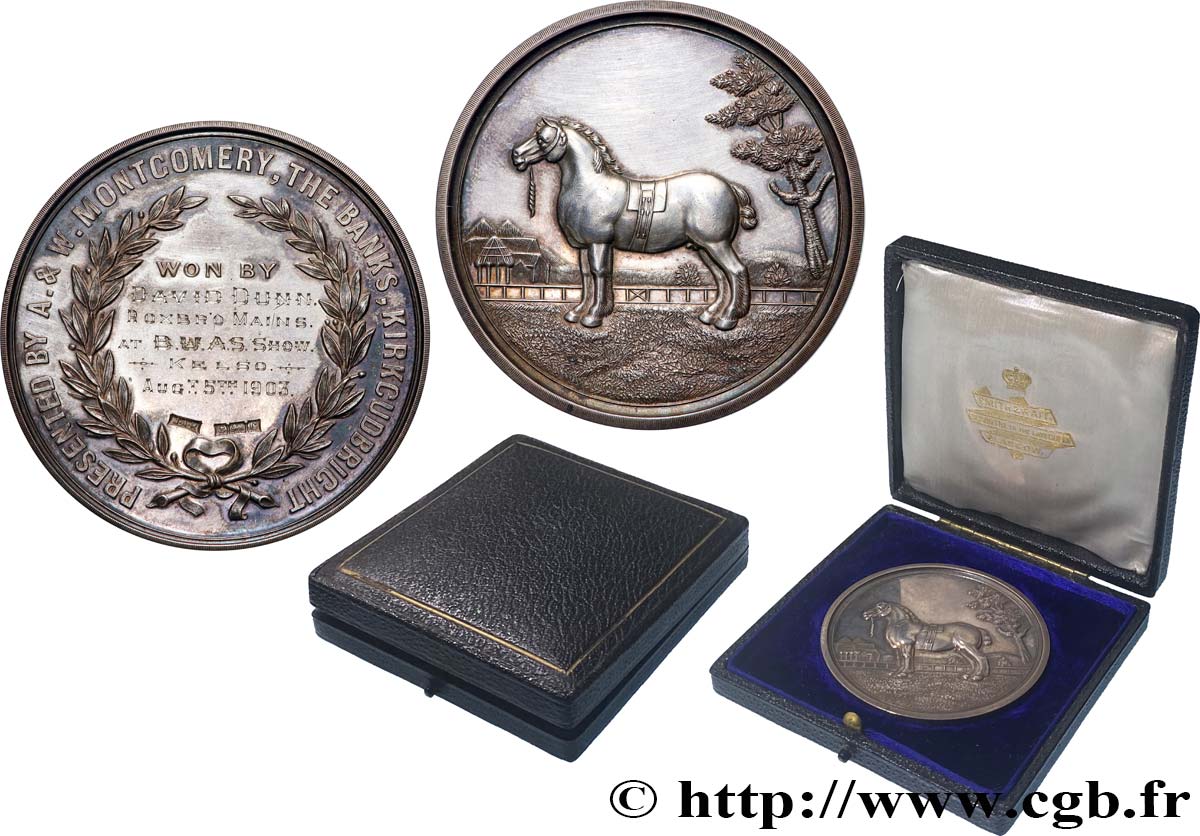 GRANDE-BRETAGNE - ÉDOUARD VII Médaille, Concours, Border Union Society Show MBC+/EBC