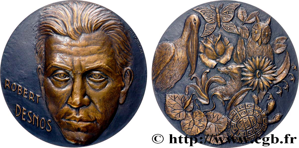 CINQUIÈME RÉPUBLIQUE Médaille, Robert Desnos SUP+