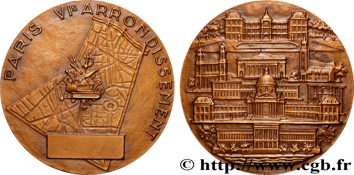 CINQUIÈME RÉPUBLIQUE Médaille, 6e arrondissement de Paris  SUP
