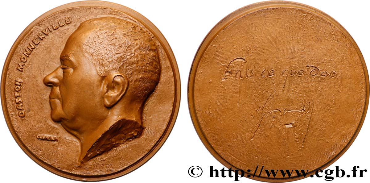 CINQUIÈME RÉPUBLIQUE Médaille, Gaston Monnerville SUP