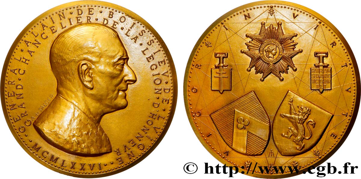 V REPUBLIC Médaille, Alain de Boissieu AU