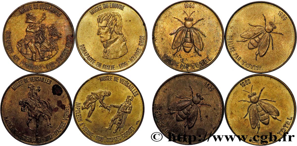 QUINTA REPUBBLICA FRANCESE Médailles, lot de 4 ex. BB