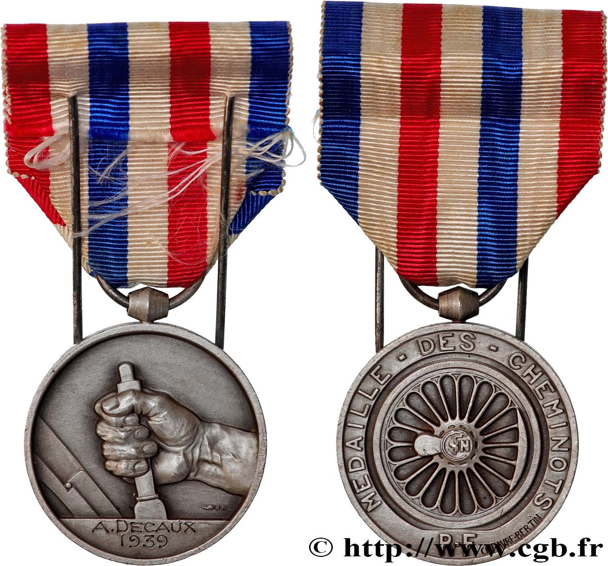 TROISIÈME RÉPUBLIQUE Médaille des cheminots TTB+