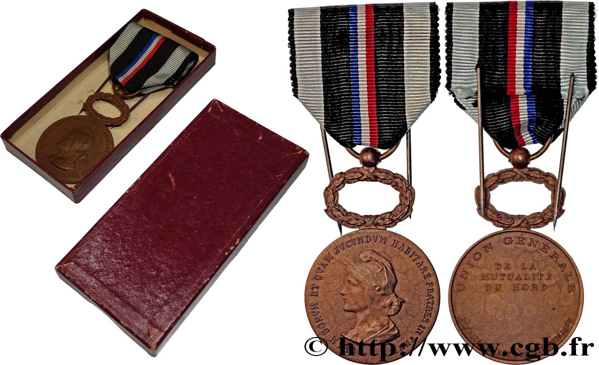 ASSURANCES Médaille, Union générale de la mutualité du Nord TTB+