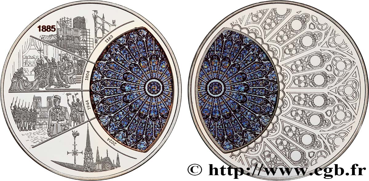 MÉDAILLES TOURISTIQUES Médaille, Histoire de la Cathédrale Notre-Dame de Paris, n°1885 SPL