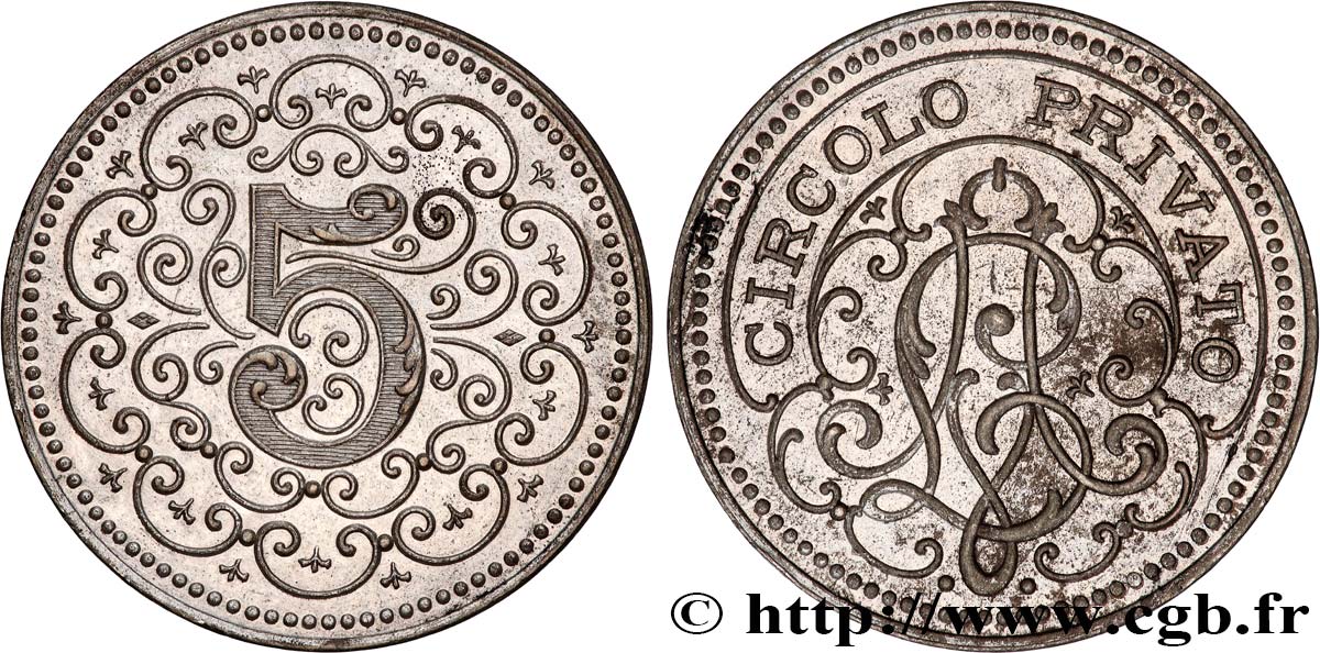 PERFORMING ARTS: CIRCUS, THEATER, MOVIES, GAMES, CONCERTS Médaille, Circolo privato XF