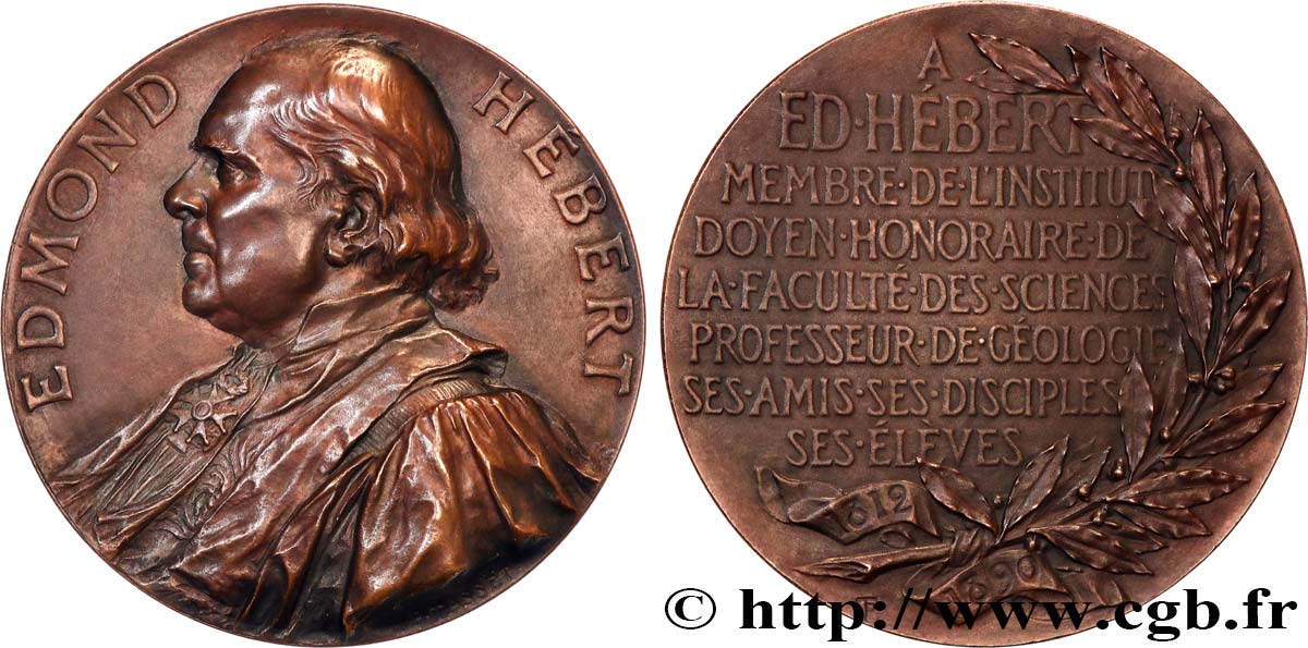 SCIENCES & SCIENTIFIQUES Médaille, Edmond Hébert TTB+