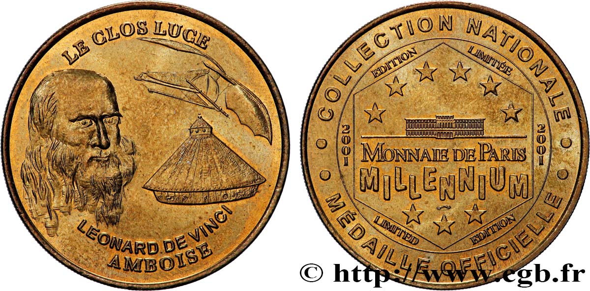 TOURISTIC MEDALS Médaille touristique, Le Clos-Lucé, Amboise SPL