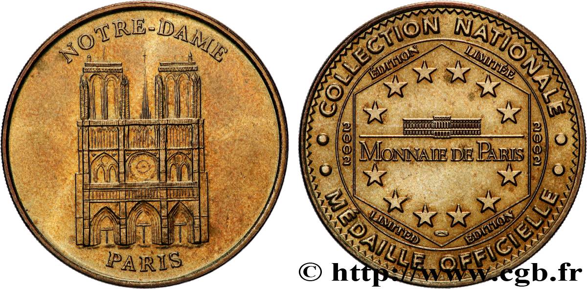 TOURISTIC MEDALS Médaille touristique, Notre-Dame de Paris AU