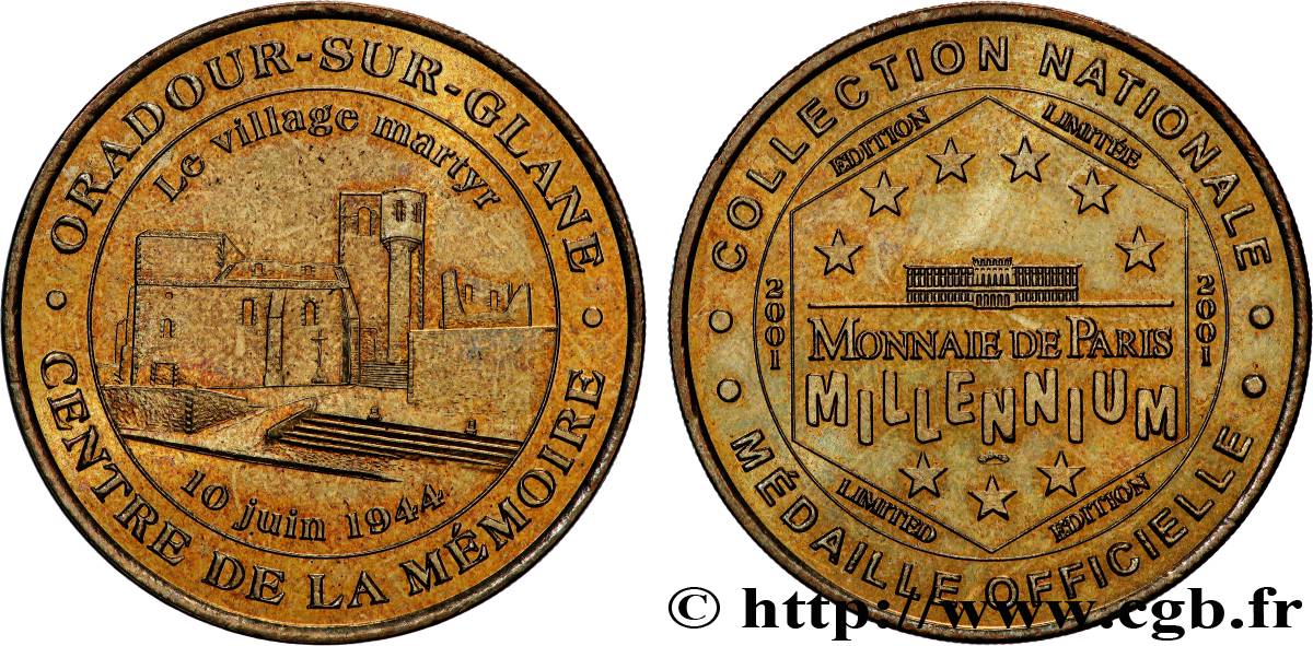 MÉDAILLES TOURISTIQUES Médaille touristique, Oradour-sur-Glane, Haute-Vienne SUP