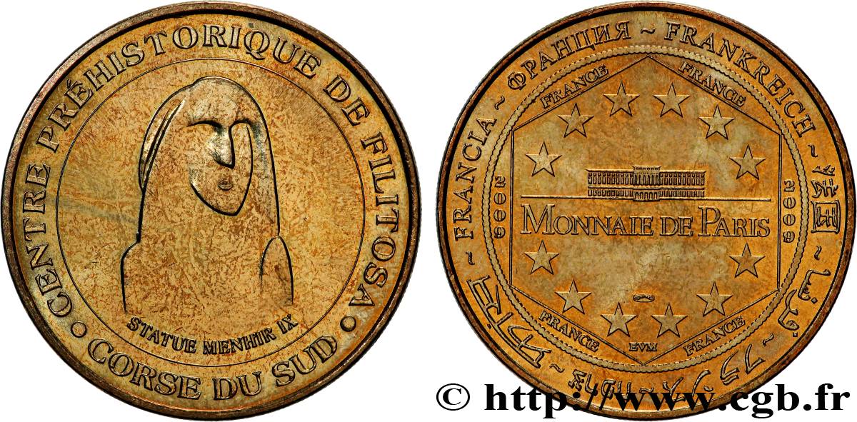 TOURISTIC MEDALS Médaille, Centre Préhistorique de Filitosa, Corse MBC+