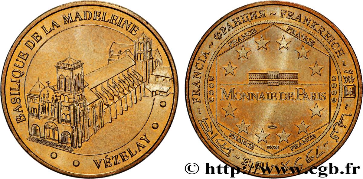 TOURISTIC MEDALS Médaille touristique, Basilique de la Madeleine, Vezelay SPL
