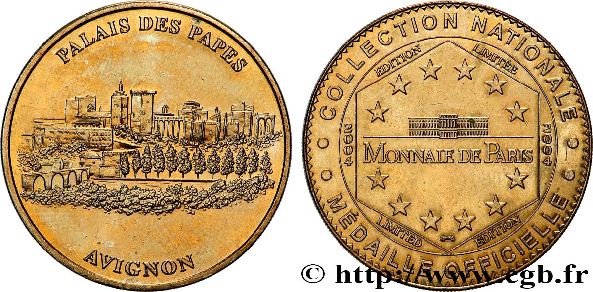 MÉDAILLES TOURISTIQUES Médaille touristique, Palais des Papes, Avignon TTB+