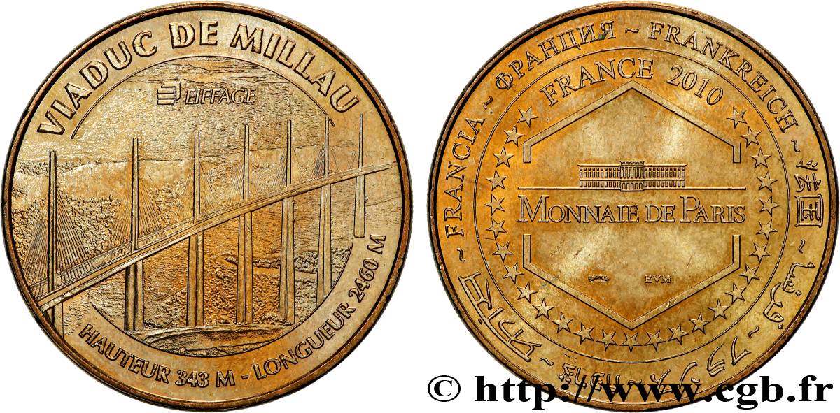 MÉDAILLES TOURISTIQUES Médaille touristique, Viaduc de Millau SUP
