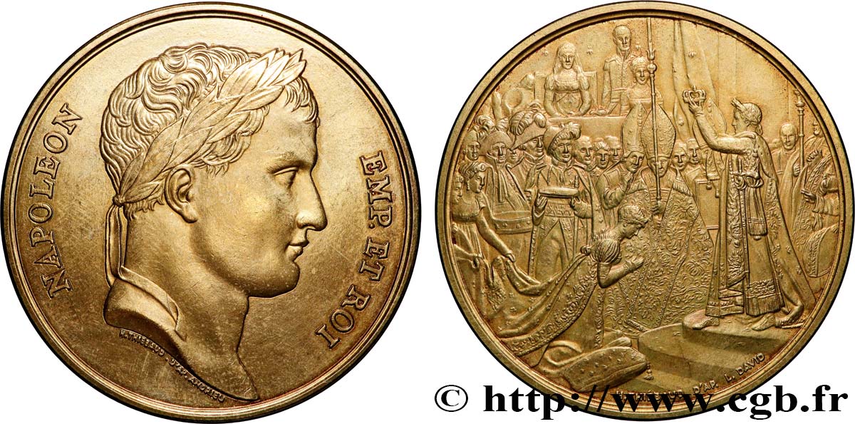NAPOLEON S EMPIRE Médaille, Sacre de Joséphine, refrappe AU