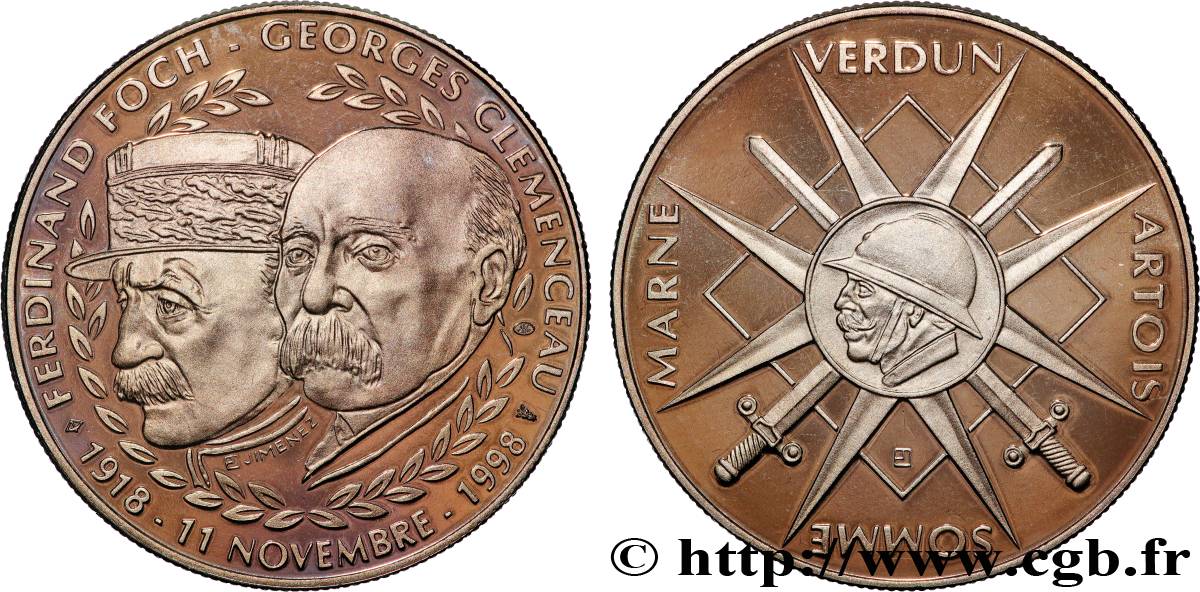TROISIÈME RÉPUBLIQUE Médaille commémorative de la première guerre SUP