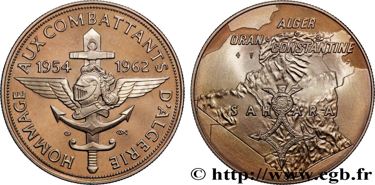 V REPUBLIC Médaille, Hommage aux combattants d’Algérie MS