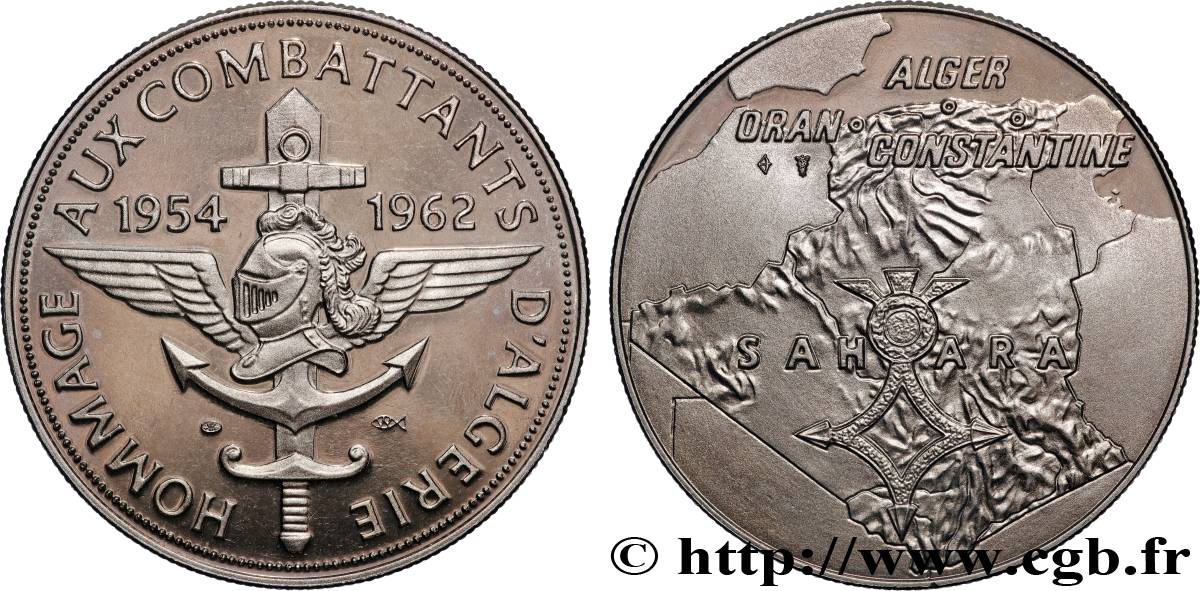 CINQUIÈME RÉPUBLIQUE Médaille, Hommage aux combattants d’Algérie SPL