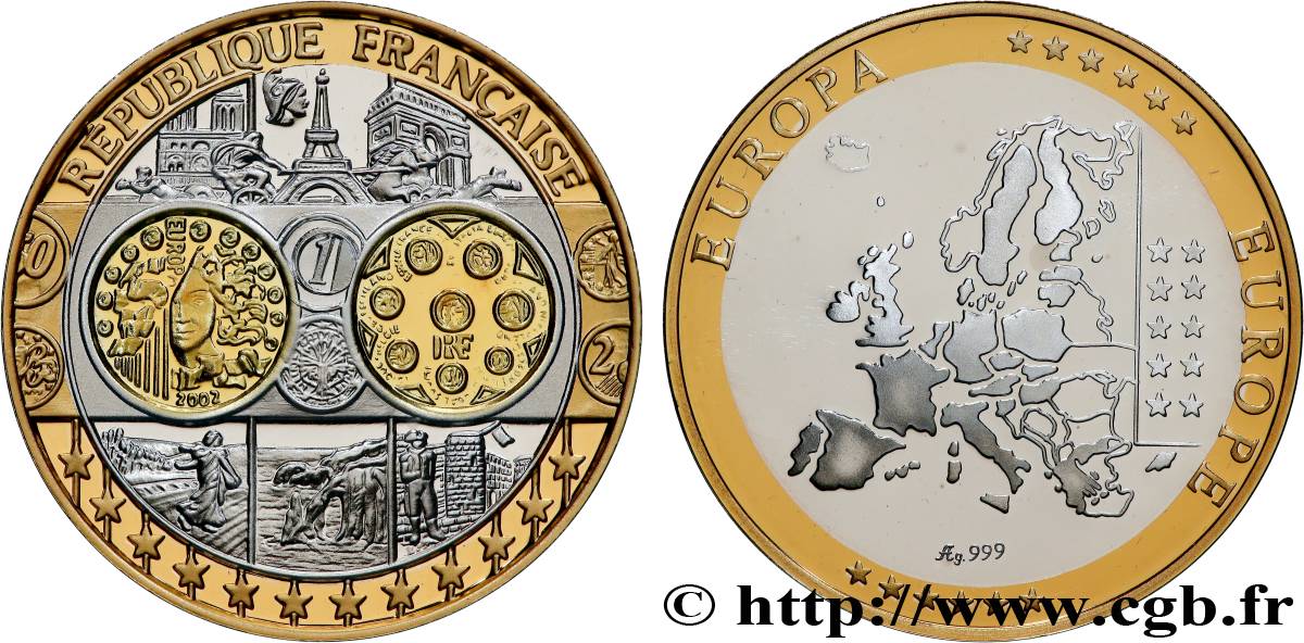 V REPUBLIC Médaille, Europe, République Française MS