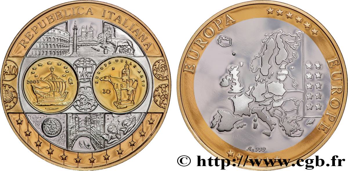 QUINTA REPUBBLICA FRANCESE Médaille, Europe, République d’Italie MS