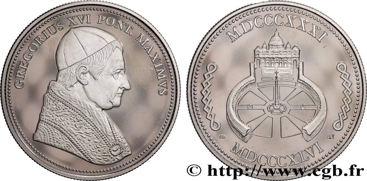 ITALIA - STATO PONTIFICIO - GRÉGOIRE XVI (Bartolomeo Alberto Cappellari) Médaille, Grégoire XVI SPL