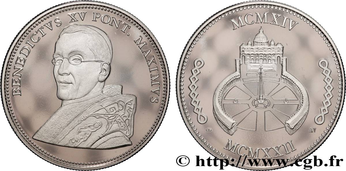 VATICAN AND PAPAL STATES Médaille, Benoît XV MS
