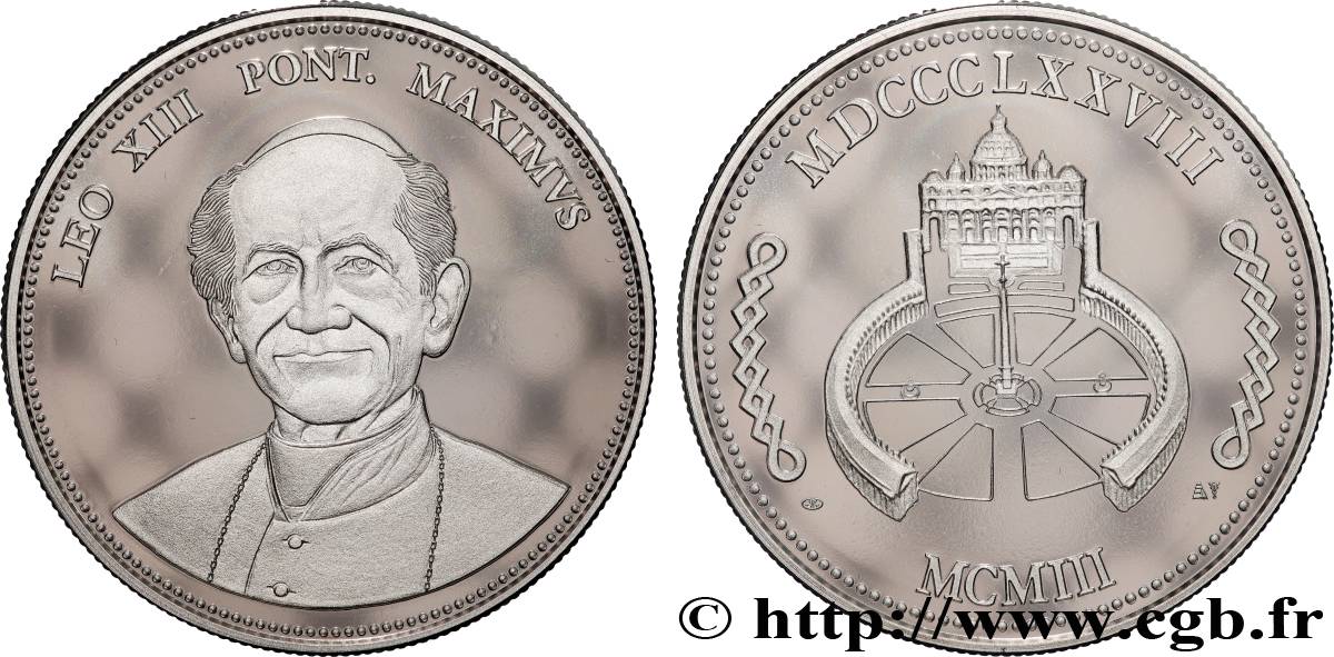 ITALIE - ÉTATS DE L ÉGLISE - LÉON XIII (Vincenzo Gioacchino Pecci) Médaille, Léon XIII MS