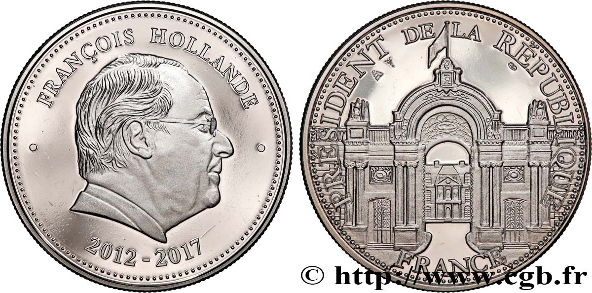 CINQUIÈME RÉPUBLIQUE Médaille, François Hollande, Président de la république SPL