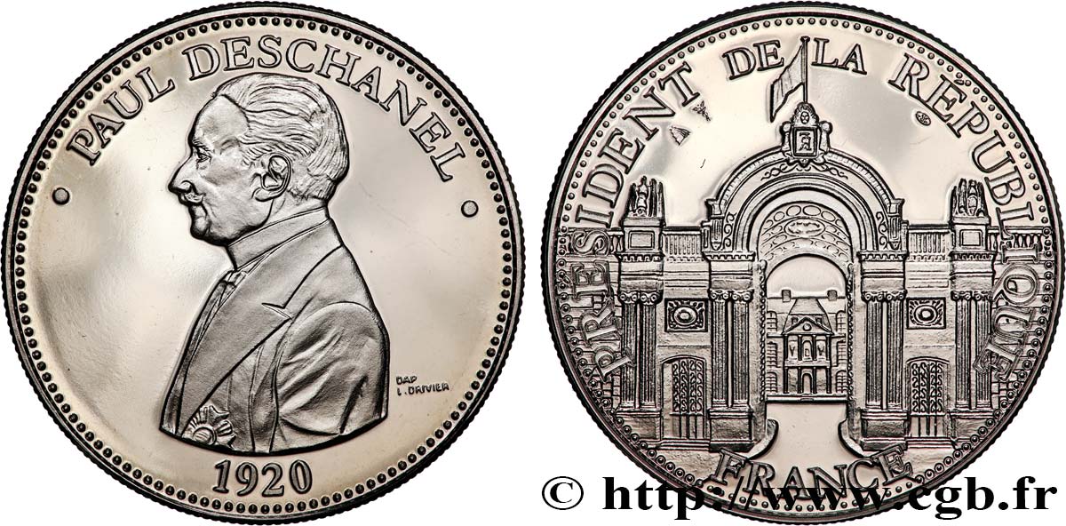 TROISIÈME RÉPUBLIQUE Médaille, Paul Deschanel, président de la République SPL+