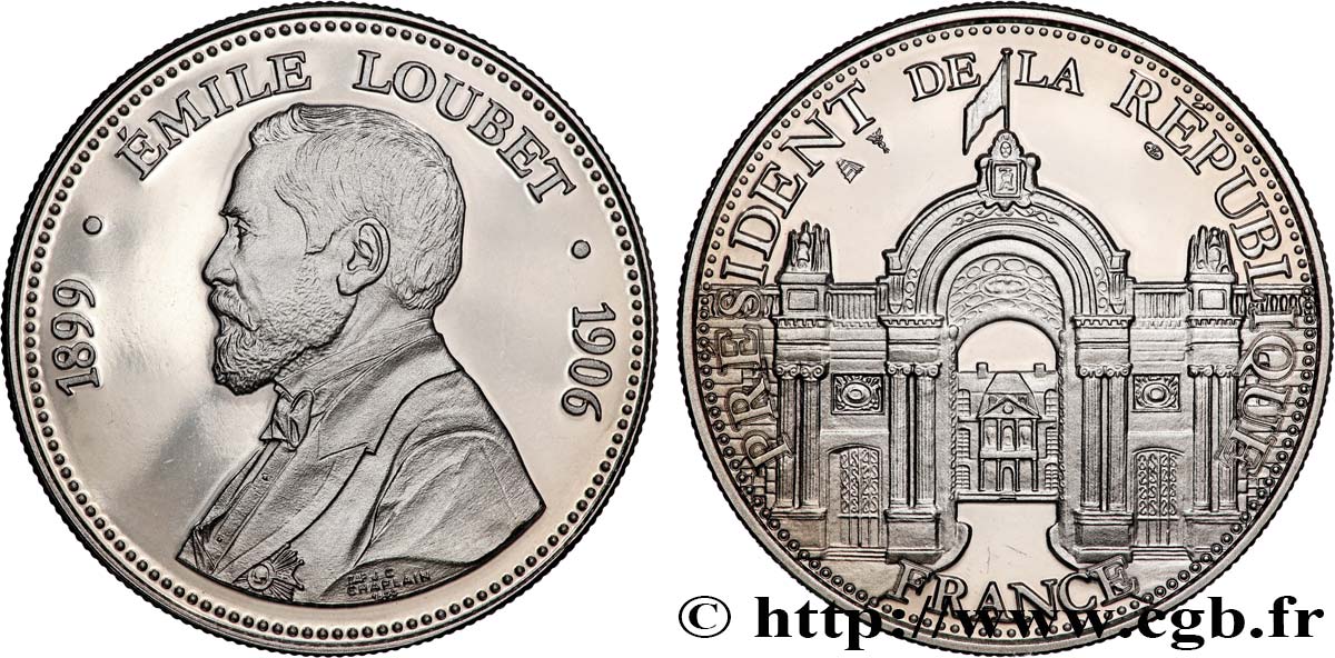 TERCERA REPUBLICA FRANCESA Médaille, Émile Loubet, président de la République EBC