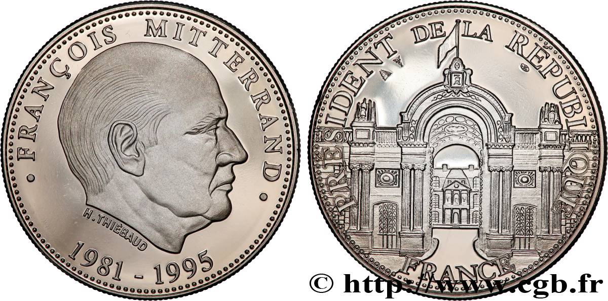 V REPUBLIC Médaille, François Mitterand MS