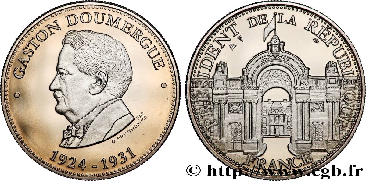 TERCERA REPUBLICA FRANCESA Médaille, Gaston Doumergue, président de la République SC