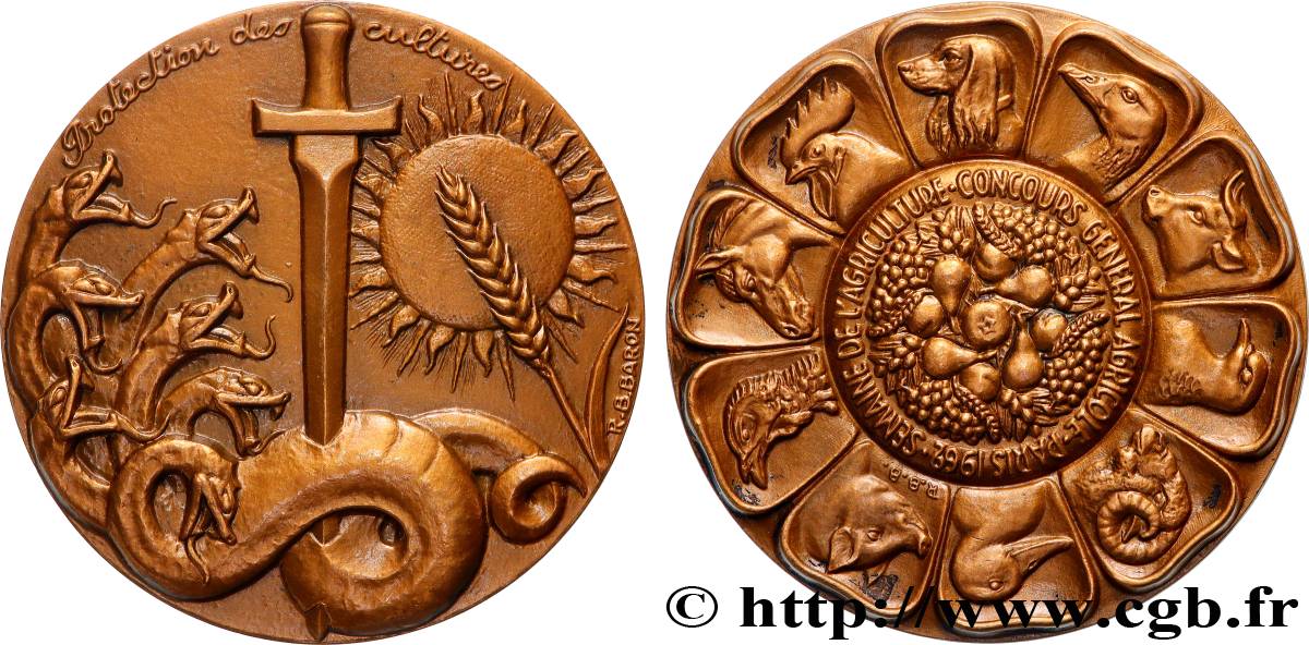 CINQUIÈME RÉPUBLIQUE Médaille, Concours général agricole SUP