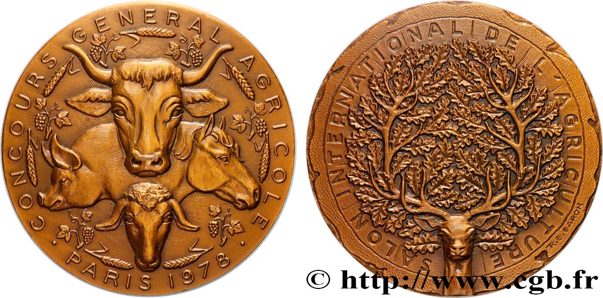 CINQUIÈME RÉPUBLIQUE Médaille, Concours général agricole SPL