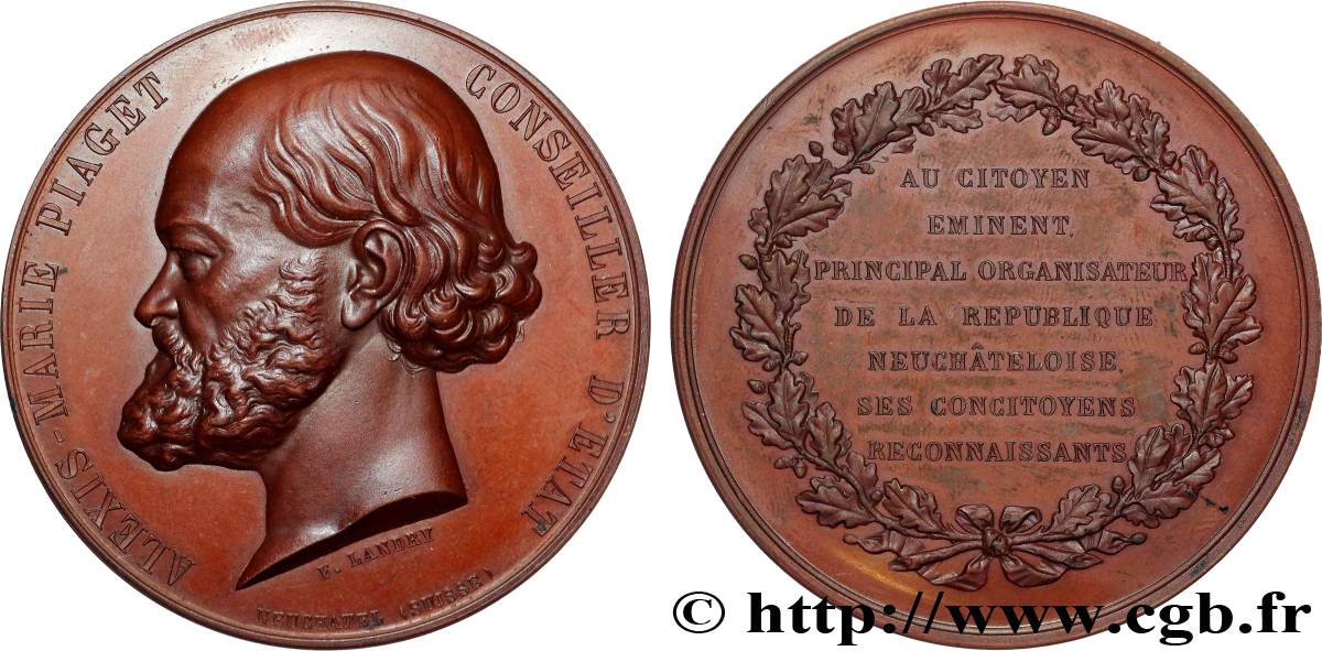 SWITZERLAND - CANTON OF NEUCHATEL Médaille, Alexis-Marie Piaget AU