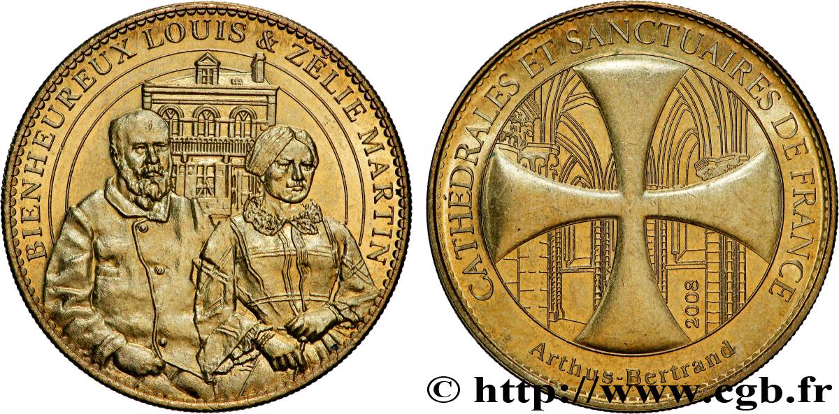 V REPUBLIC Médaille, Bienheureux Louis et Zélie Martin AU