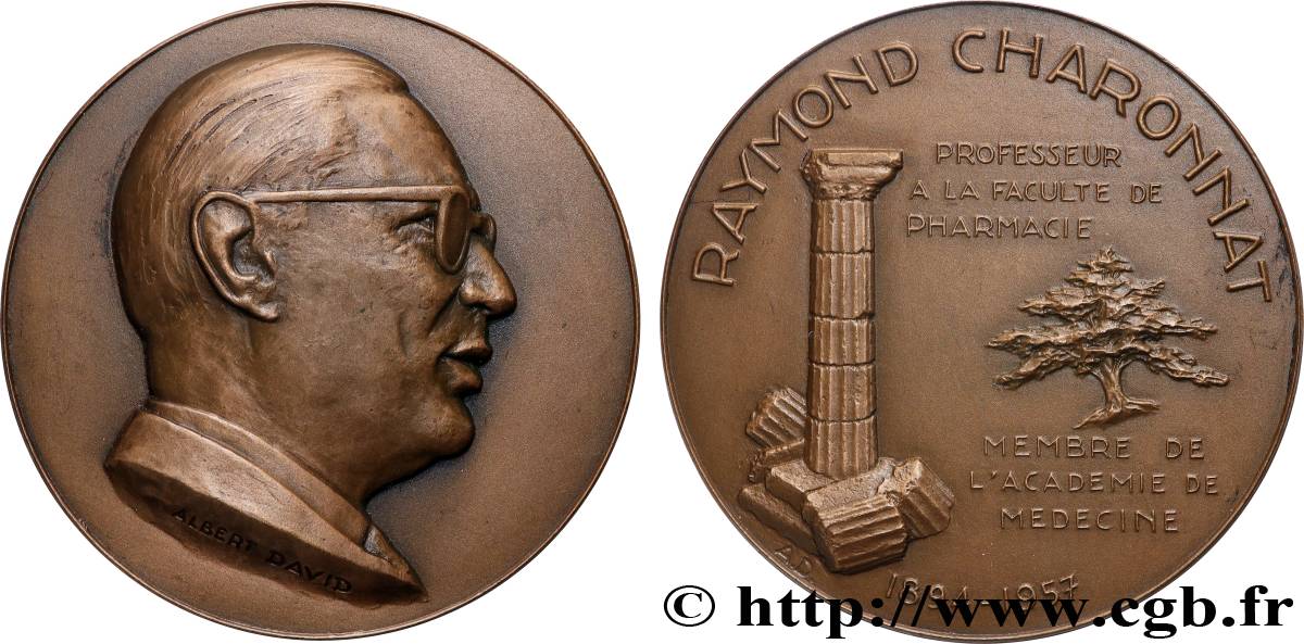QUATRIÈME RÉPUBLIQUE Médaille, Raymond Charonnat SUP