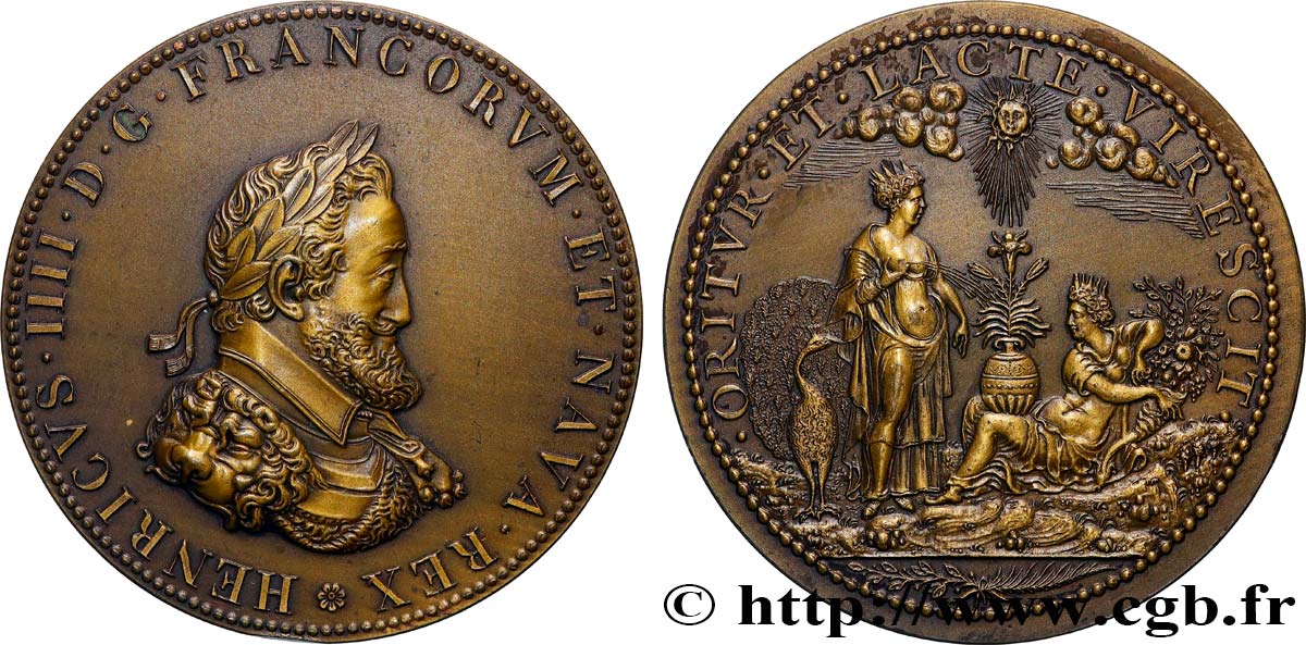 HENRY IV Médaille, Junon et la Fortune, refrappe AU