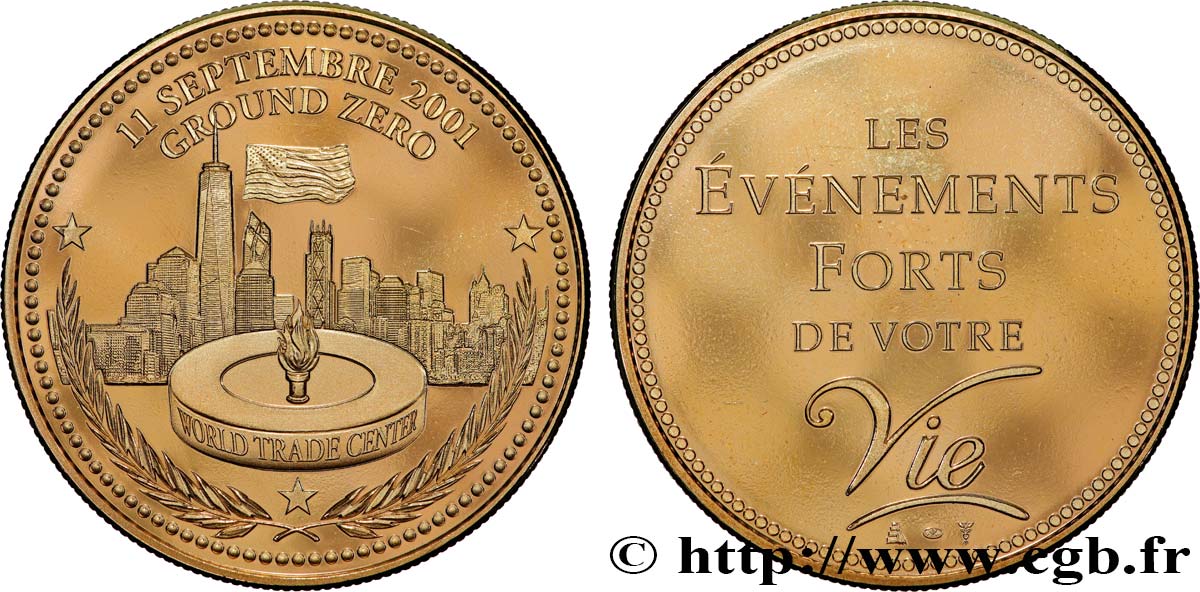 UNITED STATES OF AMERICA Médaille, World Trade Center 11 septembre 2001 AU