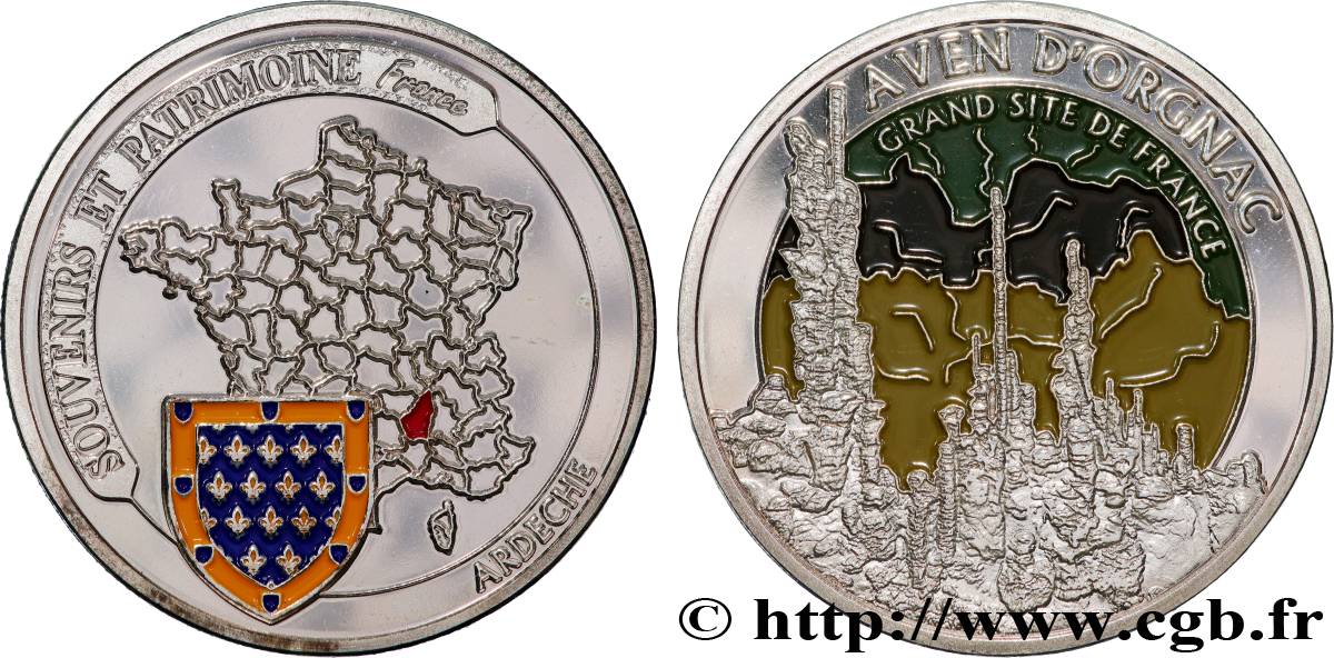 FUNFTE FRANZOSISCHE REPUBLIK Médaille, Aven d’Orgnac- Grand site de France VZ