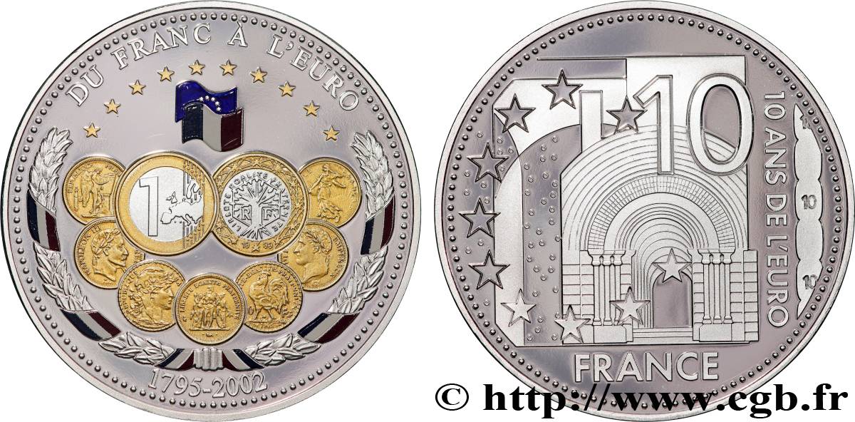 EUROPA Médaille, 10 ans de l’Euro AU