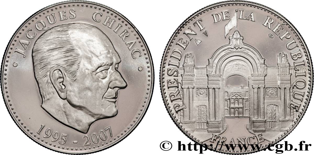 QUINTA REPUBBLICA FRANCESE Médaille, Jacques Chirac, président de la République SPL