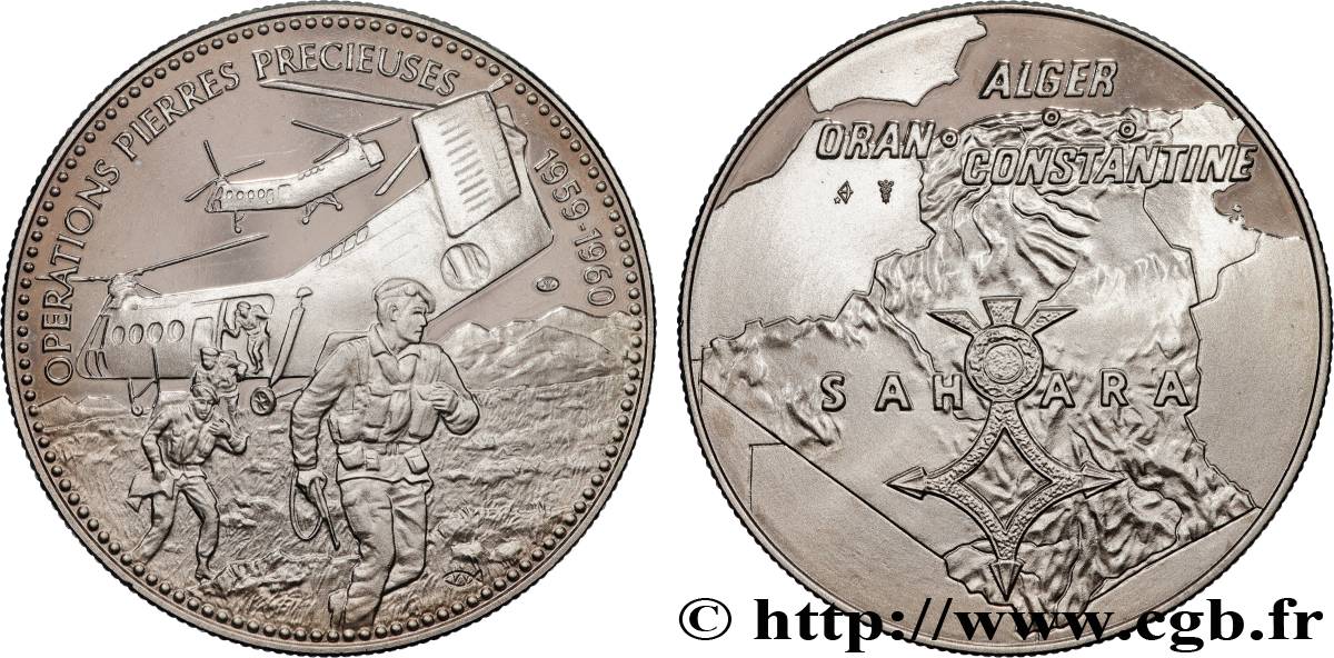 QUINTA REPUBBLICA FRANCESE Médaille, Opération pierres précieuses 1959-1960 MS
