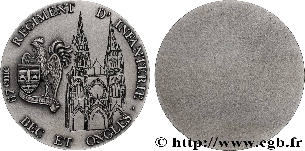 CINQUIÈME RÉPUBLIQUE Médaille, 67e régiment d’infanterie  SUP