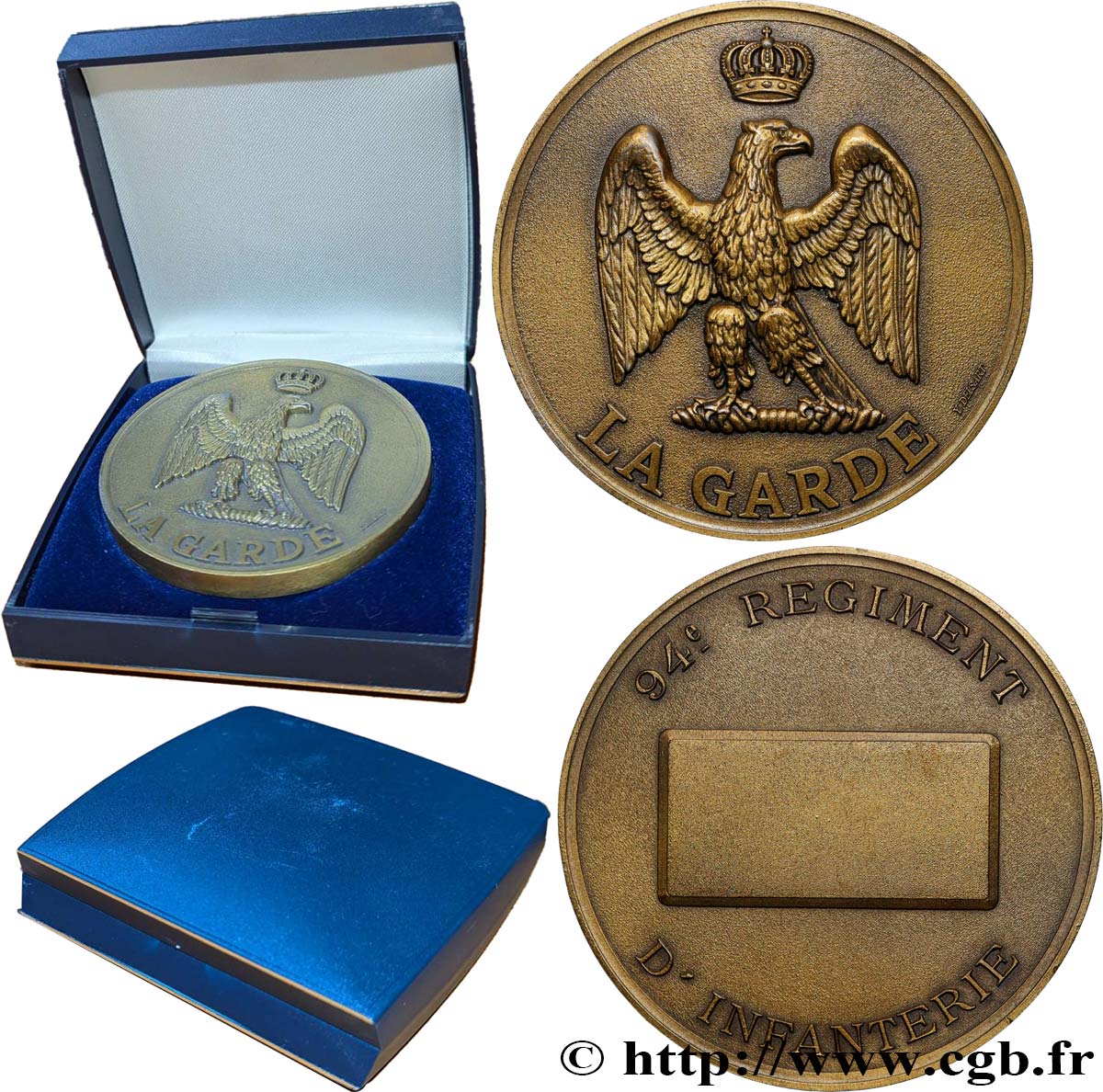 CINQUIÈME RÉPUBLIQUE Médaille, La garde, 94e régiment d’infanterie TTB+