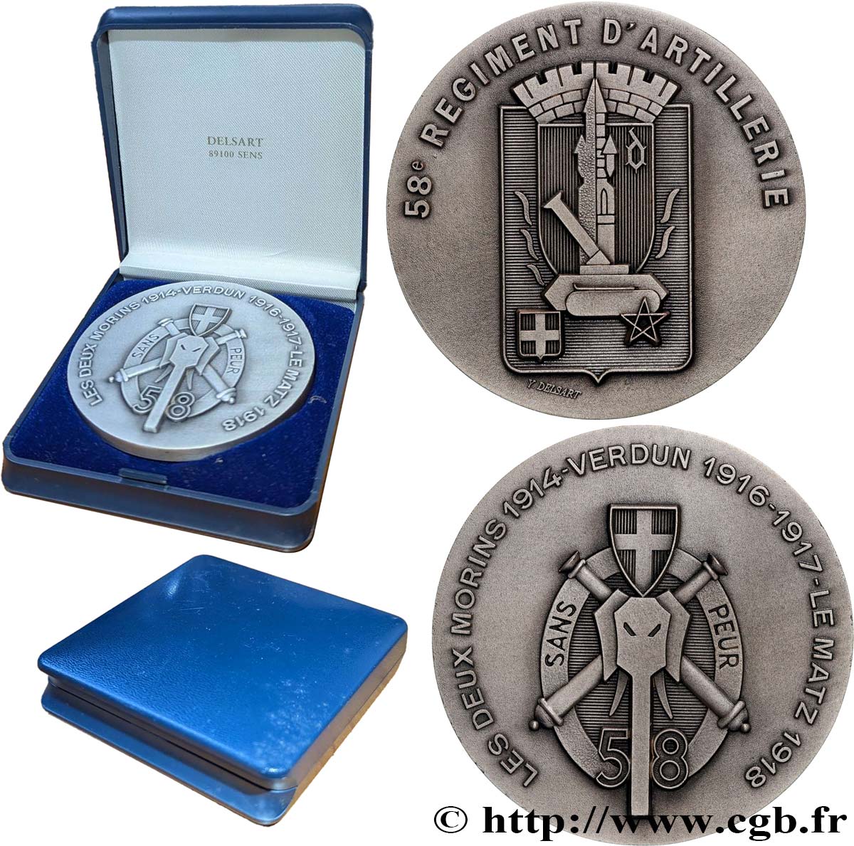 CINQUIÈME RÉPUBLIQUE Médaille, 58e Régiment d’artillerie  SUP