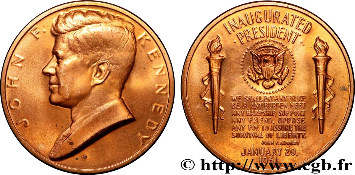 STATI UNITI D AMERICA Médaille, John Fitzgerald Kennedy  SPL/MS