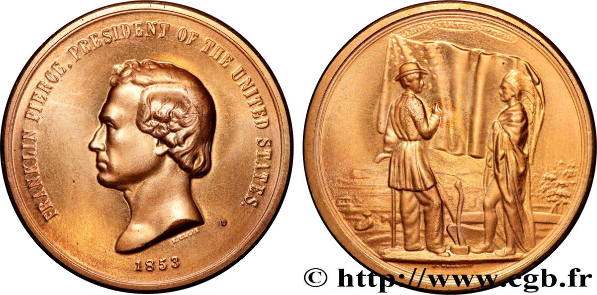 UNITED STATES OF AMERICA Médaille, Franklin Pierce MS