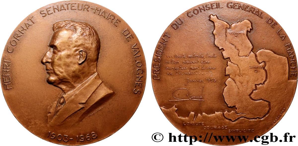 V REPUBLIC Médaille, Henri Cornant AU