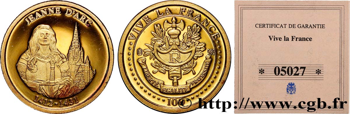 OUR GREAT MEN Médaille, Jeanne d’Arc Proof set